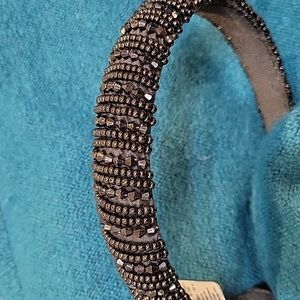 Black beaded headband NWT